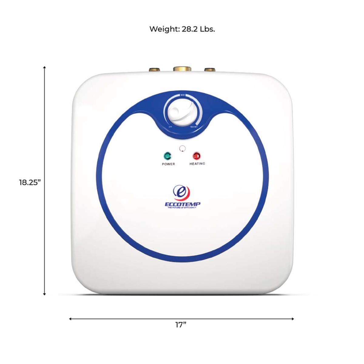  Eccotemp Electric 7 Gallon Mini Storage Tank Water Heater - White