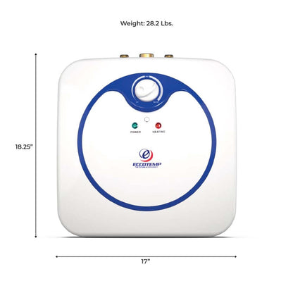  Eccotemp Electric 7 Gallon Mini Storage Tank Water Heater - White