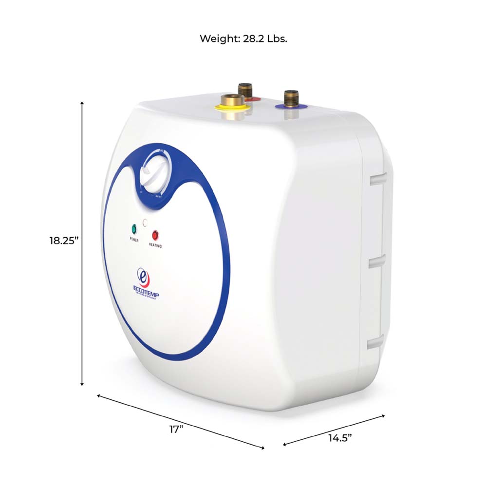  Eccotemp Electric 7 Gallon Mini Storage Tank Water Heater - White