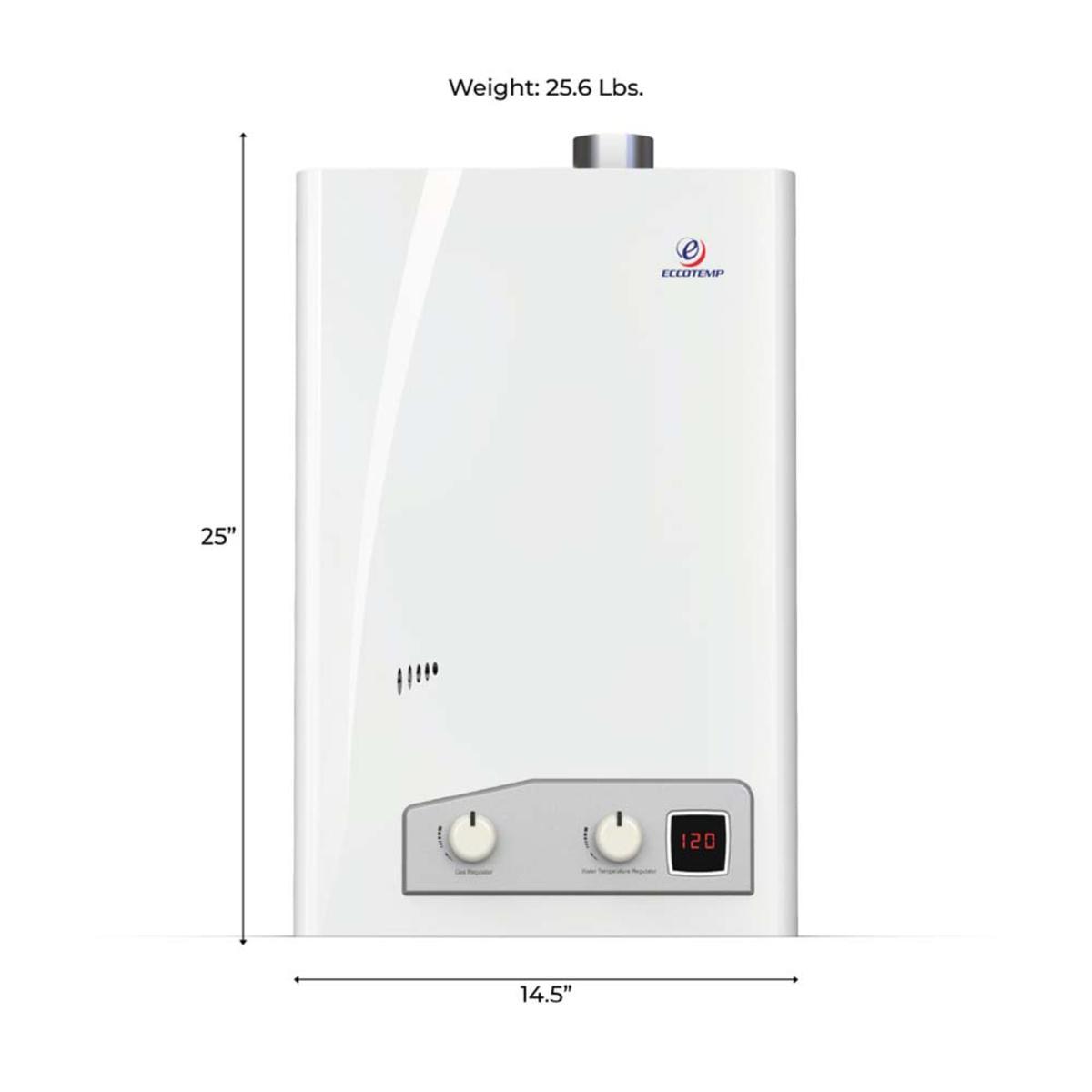  Eccotemp Indoor 4.0 GPM Natural Gas Tankless Water Heater - White