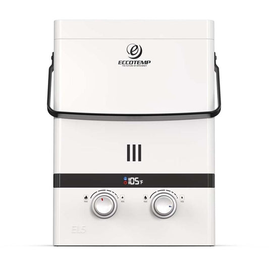 Eccotemp Luxe 1.5 GPM 37.5K BTU Portable Outdoor Tankless Water Heater - Pearl White