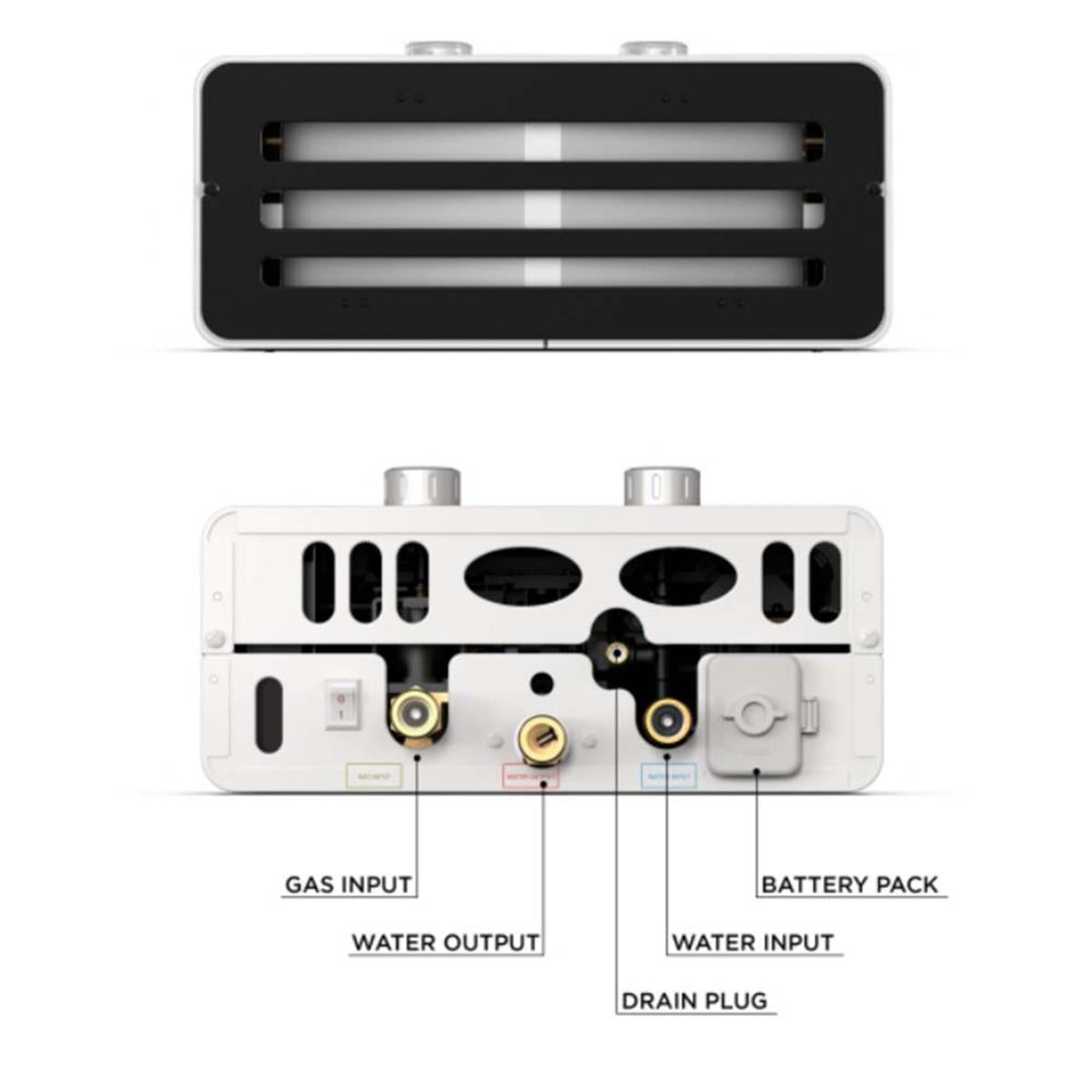  Eccotemp Luxe 1.5 GPM 37.5K BTU Portable Outdoor Tankless Water Heater - Pearl White