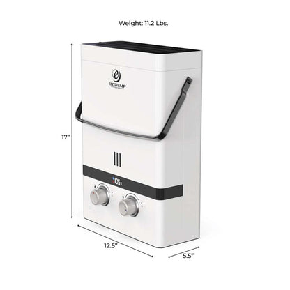  Eccotemp Luxe 1.5 GPM 37.5K BTU Portable Outdoor Tankless Water Heater - Pearl White