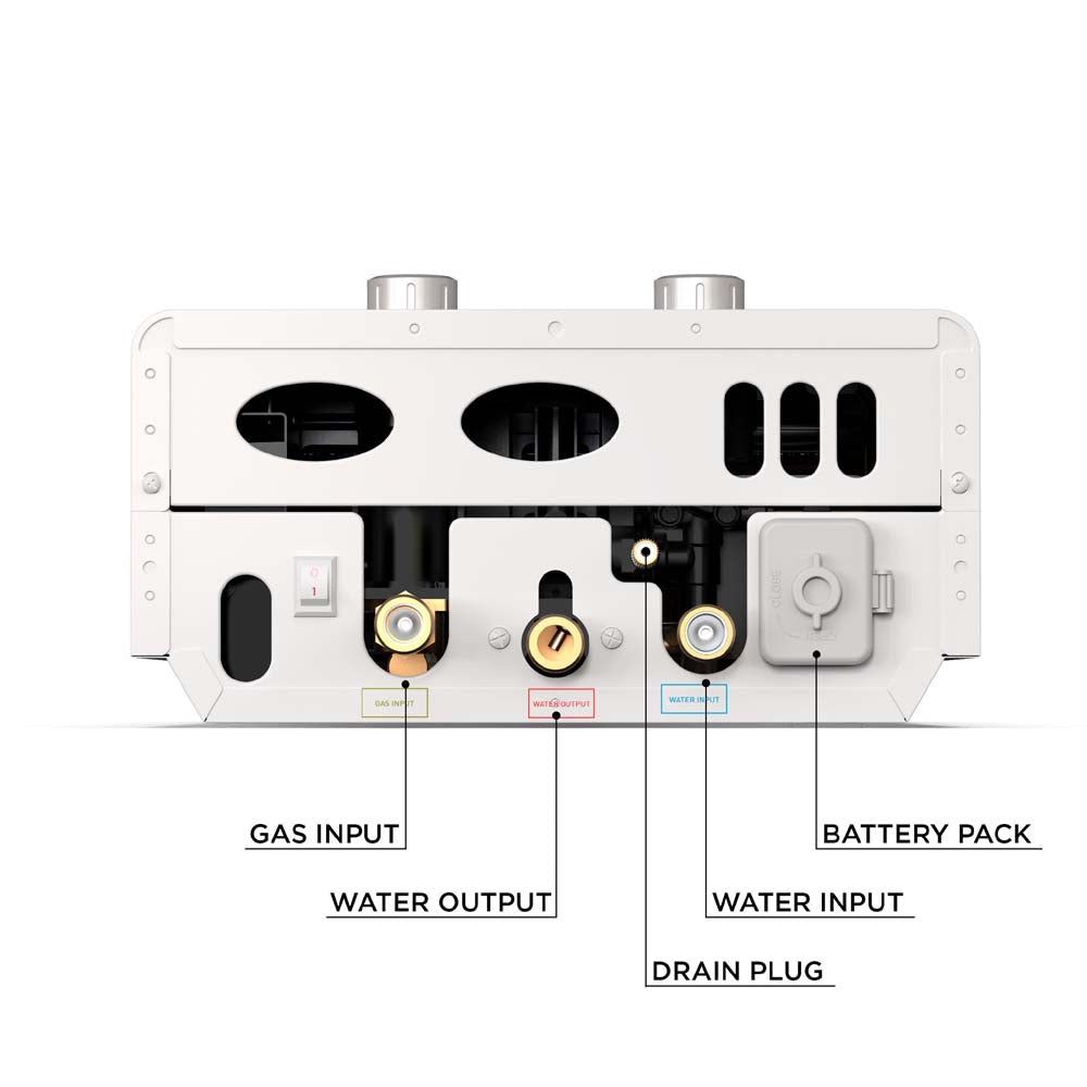  Eccotemp Luxe 1.85 GPM 52K BTU Portable Outdoor Tankless Water Heater - Pearl White
