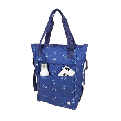  Geckobrands Convertible Tote & Backpack - Anchors