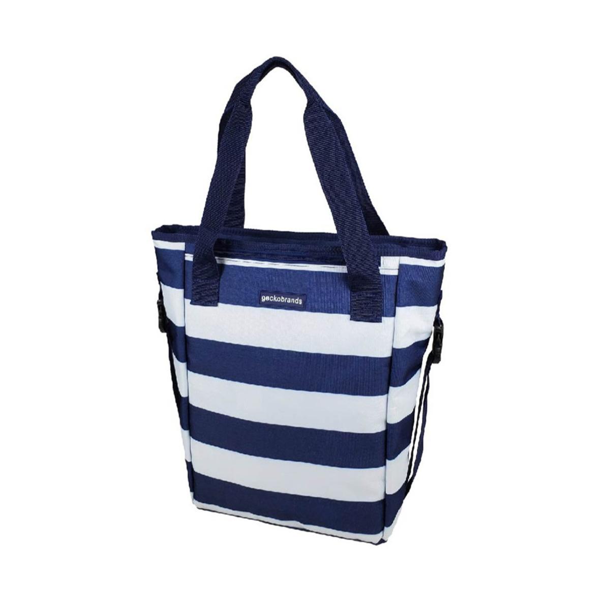  Geckobrands Convertible Tote & Backpack - Blue/White Stripe
