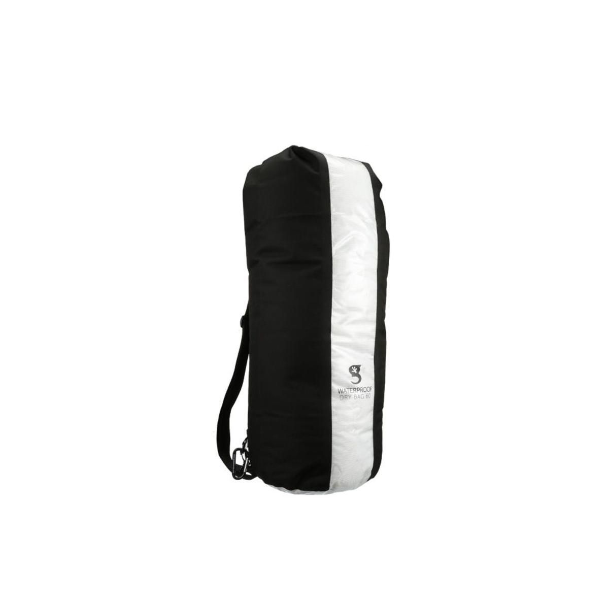  Geckobrands Durable View Dry Bag 60L - Black With Translucent Panel