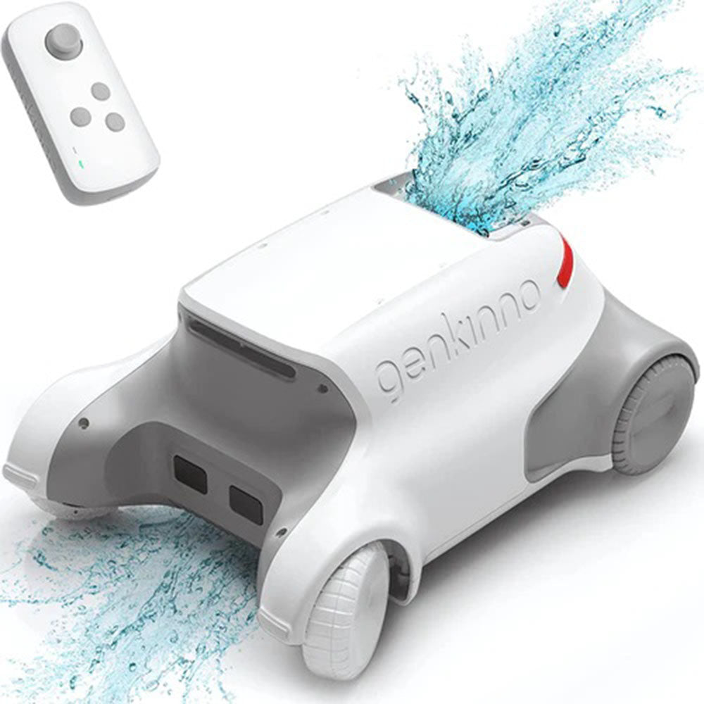  Genkinno P1 Cordless Automatic Robotic Pool Cleaner With Remote Controller For Above/In-Ground Flat Pools Up To 1614 Sq.ft.