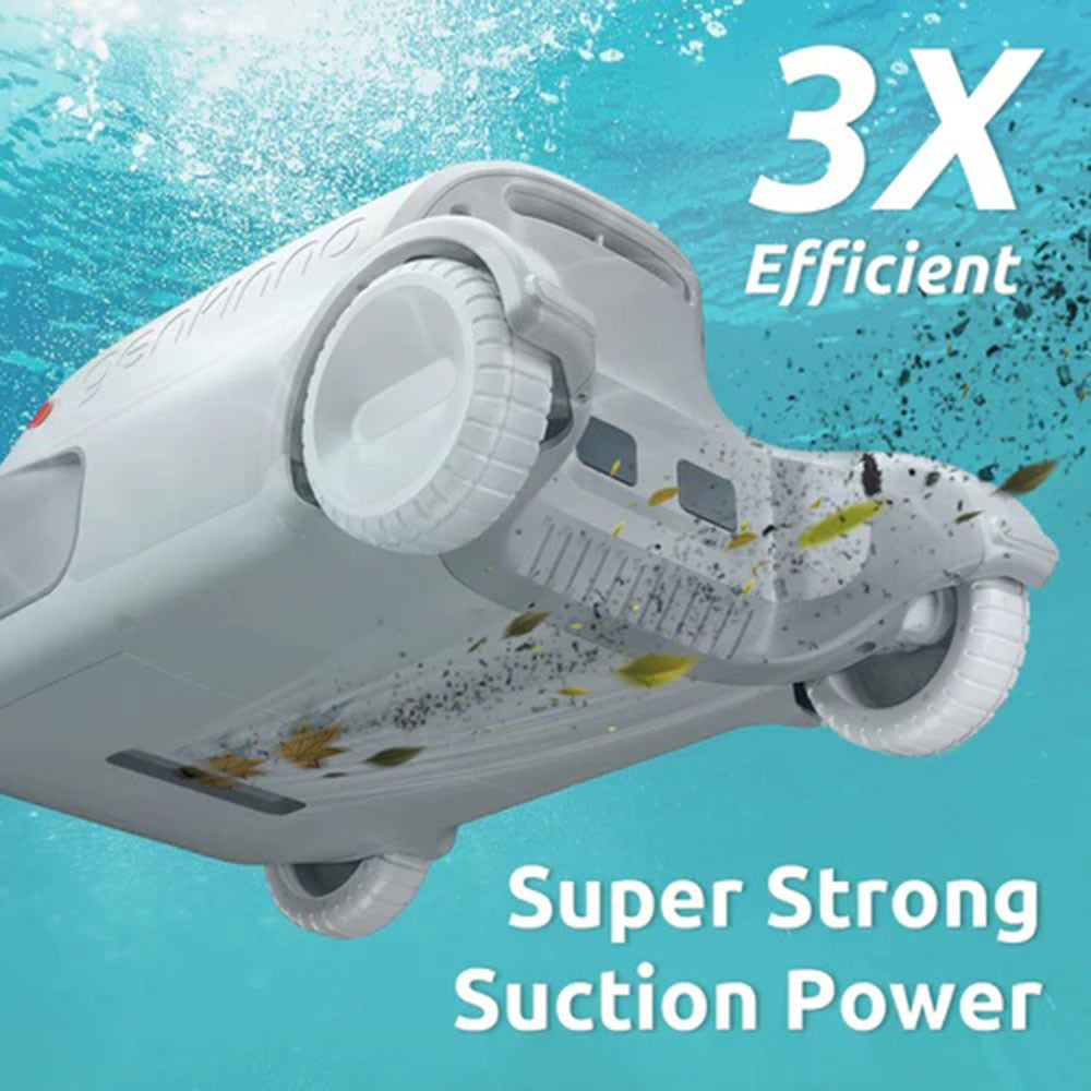  Genkinno P1 Cordless Automatic Robotic Pool Cleaner With Remote Controller For Above/In-Ground Flat Pools Up To 1614 Sq.ft.