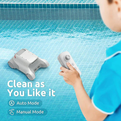  Genkinno P1 Cordless Automatic Robotic Pool Cleaner With Remote Controller For Above/In-Ground Flat Pools Up To 1614 Sq.ft.