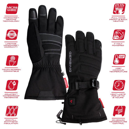  Gerbing S7 Mens Battery Heated Gloves - 7V Battery