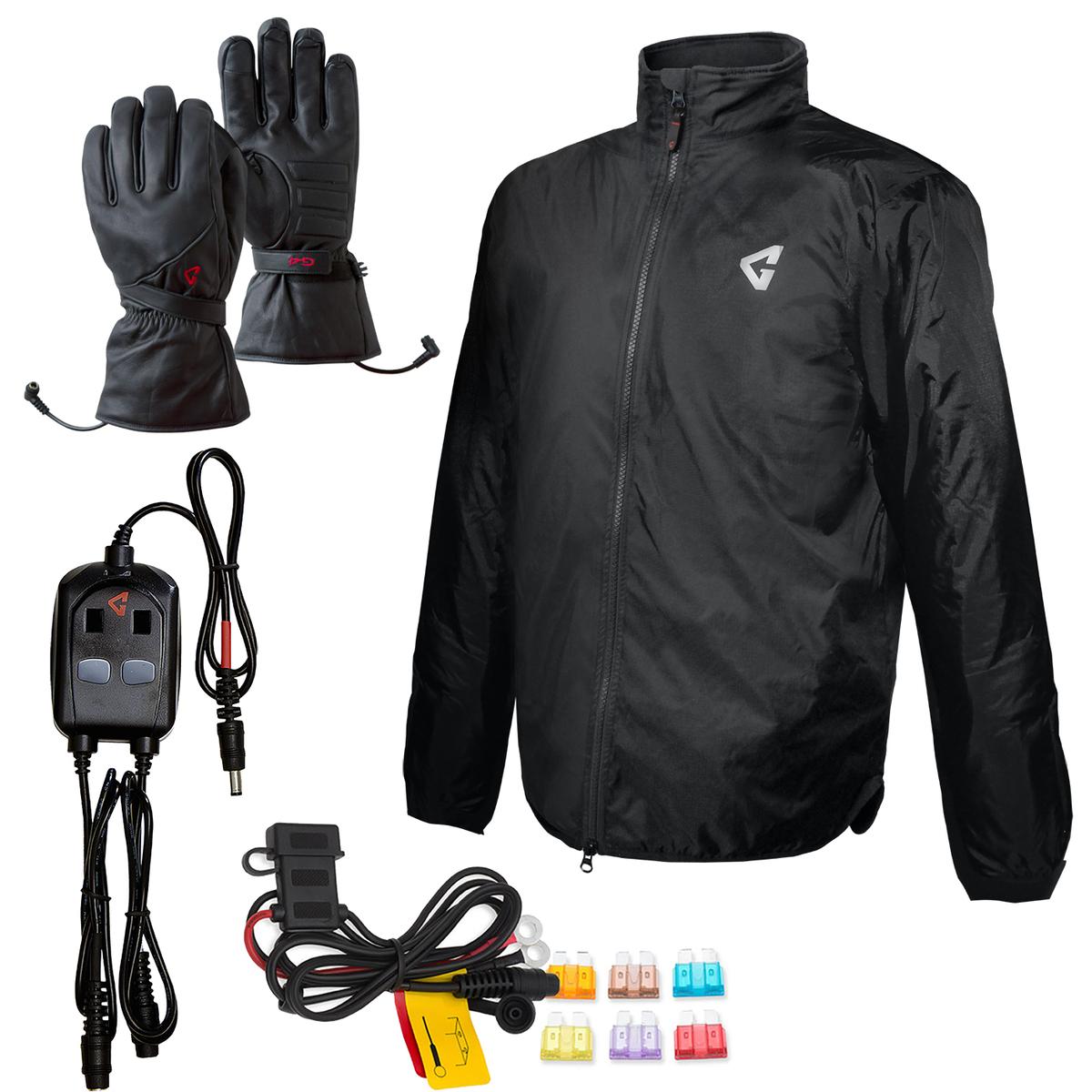  Gerbing Motorcycle Heated Clothing 12V Jacket Liner & Glove Kit