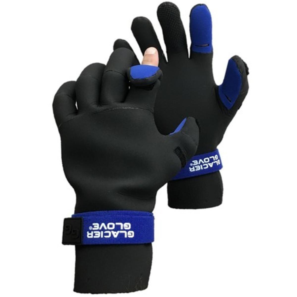  Glacier Glove Pro Angler Slit Finger Gloves - Black