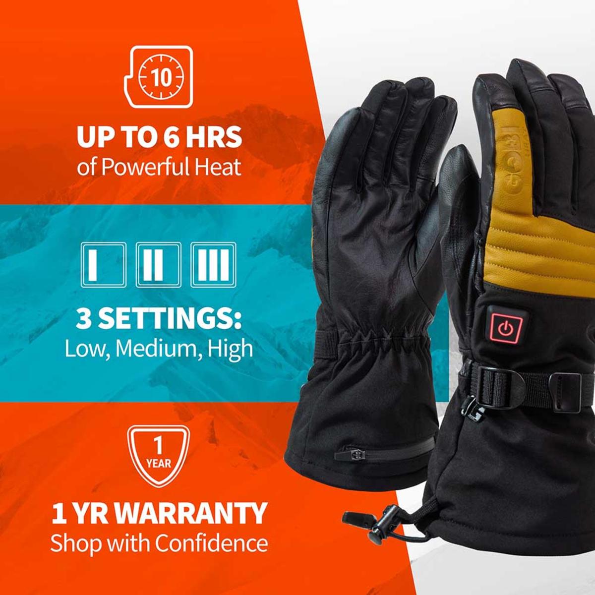  Gobi Heat Vertex Heated Ski Gloves