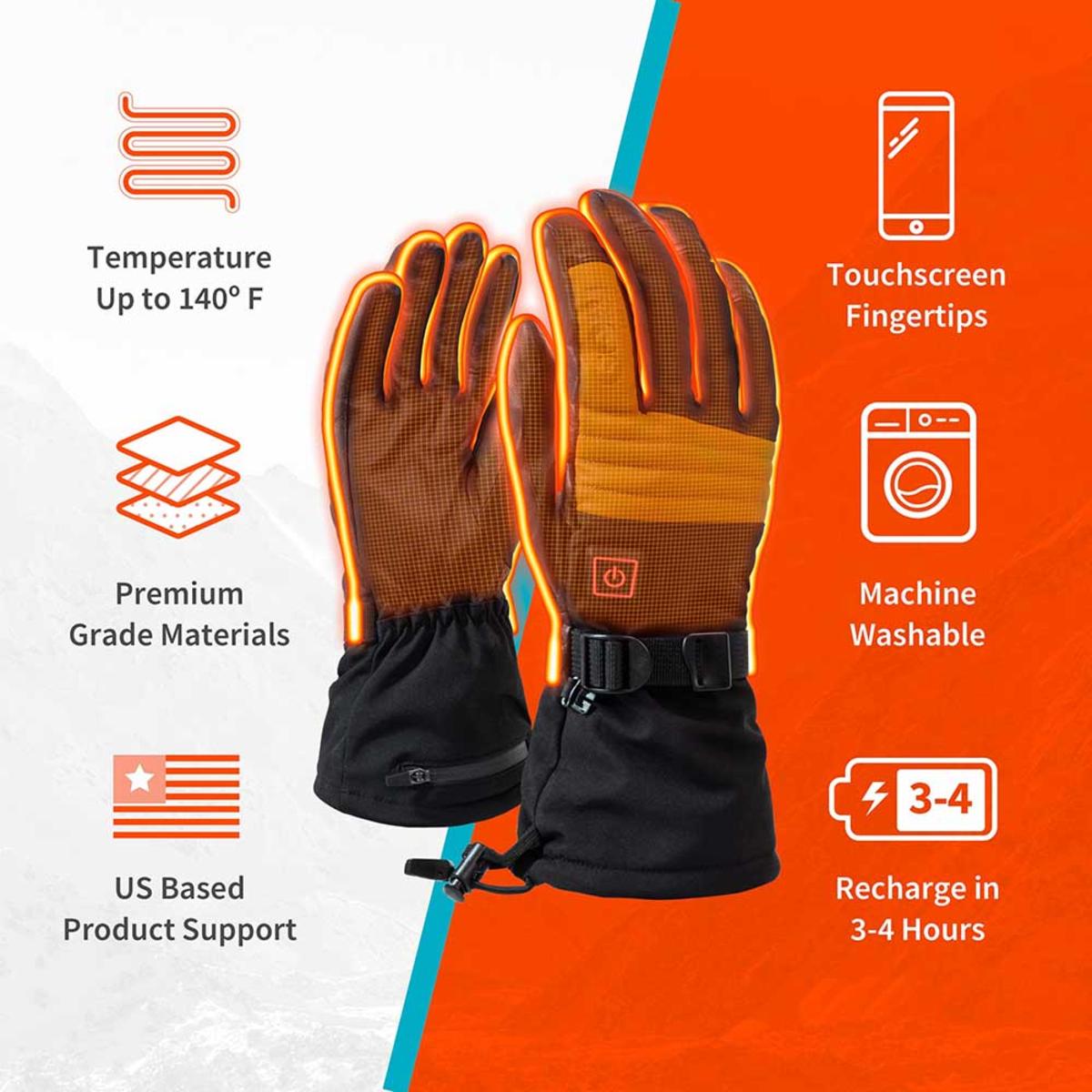  Gobi Heat Vertex Heated Ski Gloves