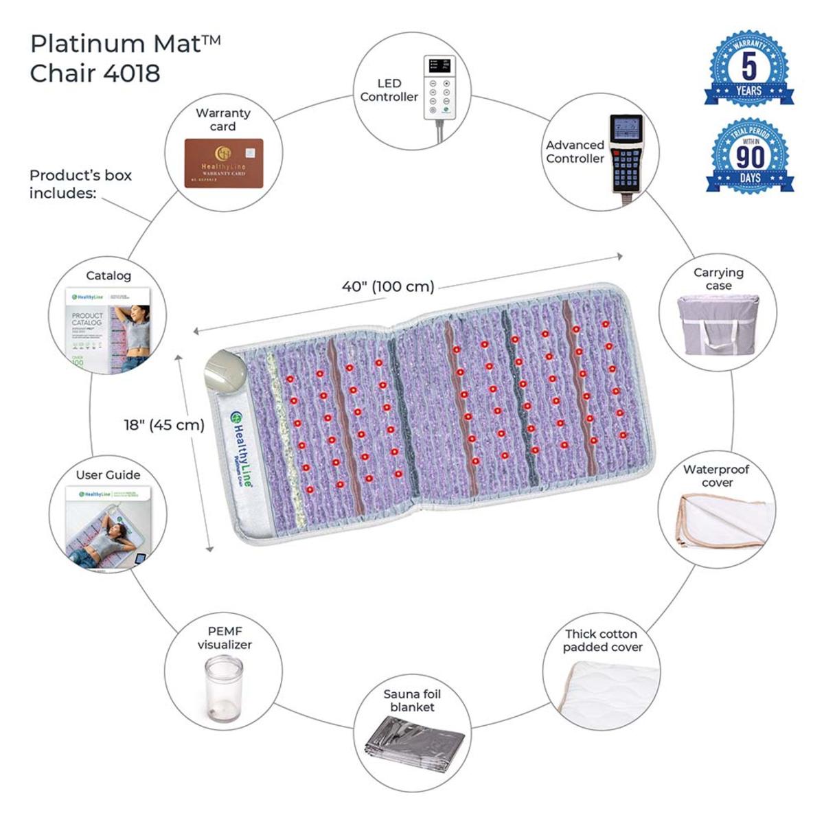  HealthyLine Platinum Mat Chair 4018 Firm - Photon Advanced PEMF InfraMat Pro