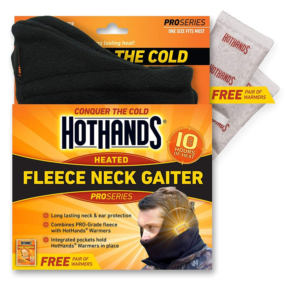  Hothands Heated Fleece Neck Gaiter - Black