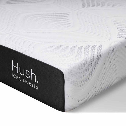  Hush 11in Smooth Top Iced Hybrid Mattress - Queen/White