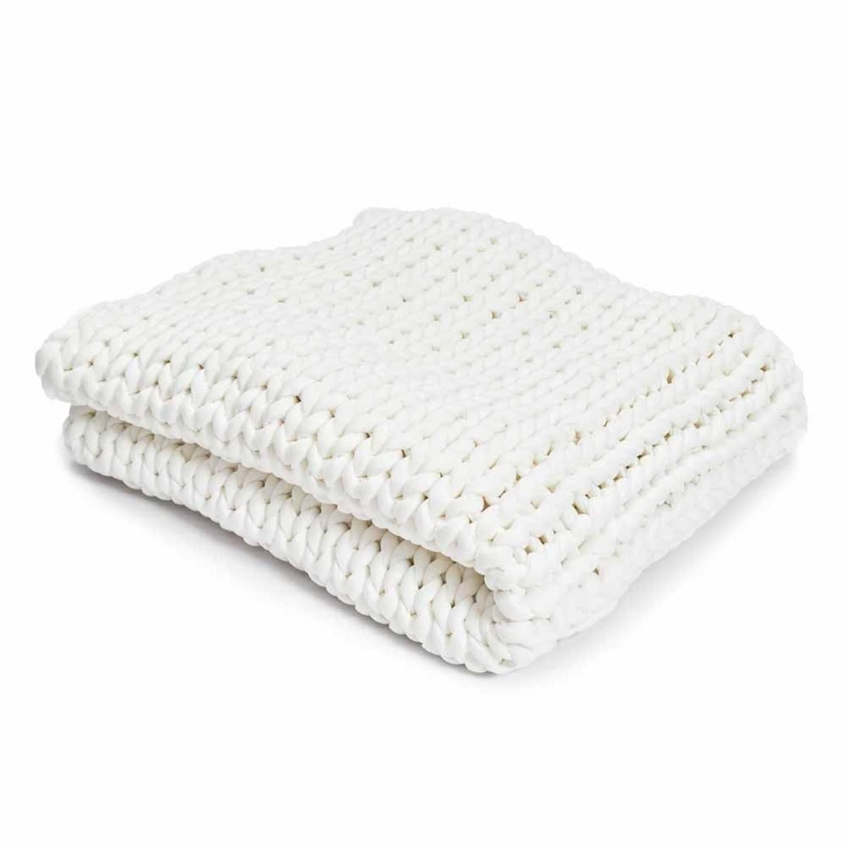  Hush 15lbs Cotton Knitted Weighted Throw Blanket