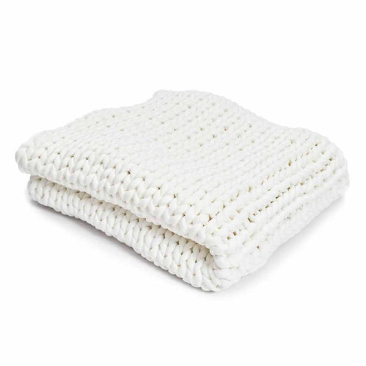  Hush 15lbs Cotton Knitted Weighted Throw Blanket