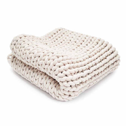  Hush 15lbs Cotton Knitted Weighted Throw Blanket