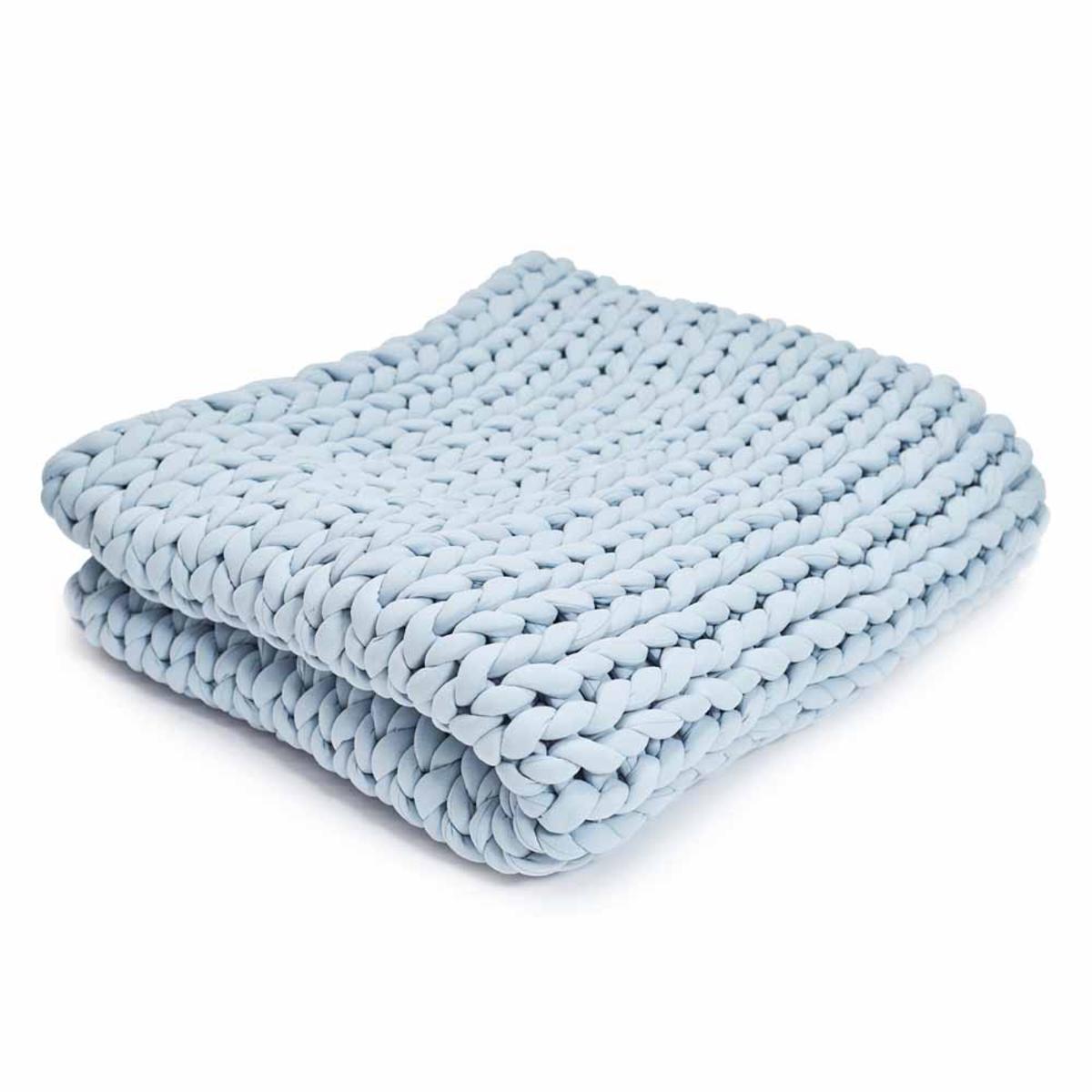  Hush 15lbs Cotton Knitted Weighted Throw Blanket