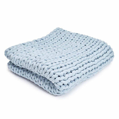  Hush 15lbs Cotton Knitted Weighted Throw Blanket