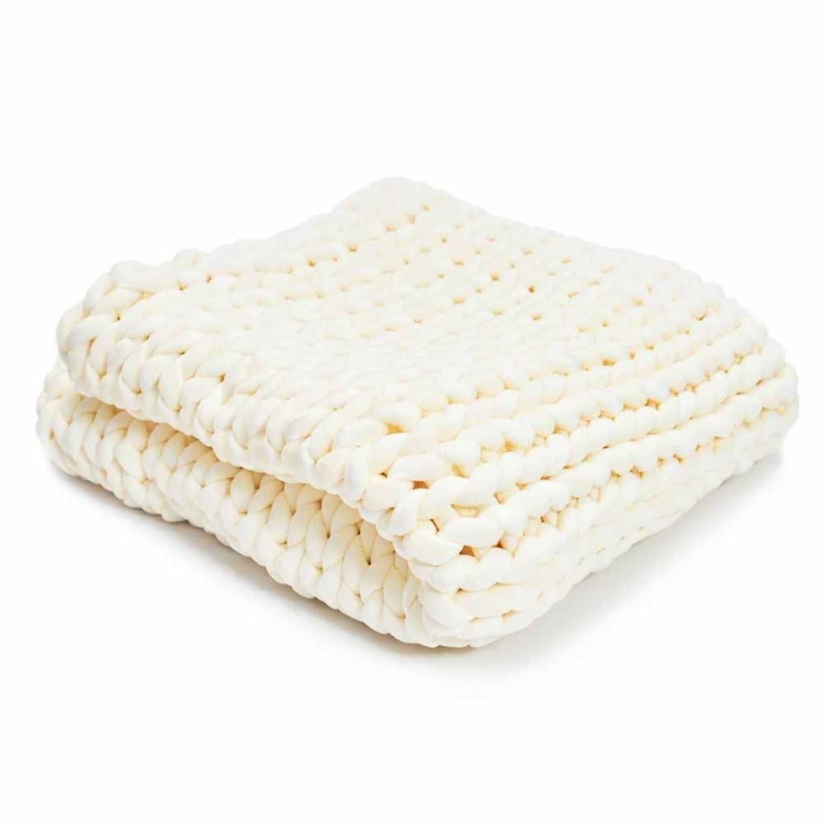  Hush 15lbs Minky Knitted Weighted Throw Blanket