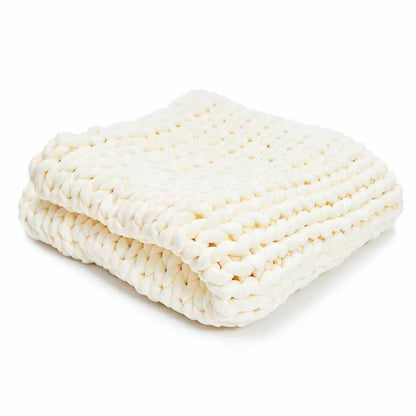  Hush 15lbs Minky Knitted Weighted Throw Blanket