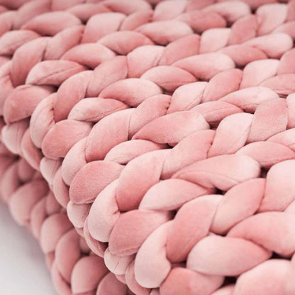  Hush 15lbs Minky Knitted Weighted Throw Blanket