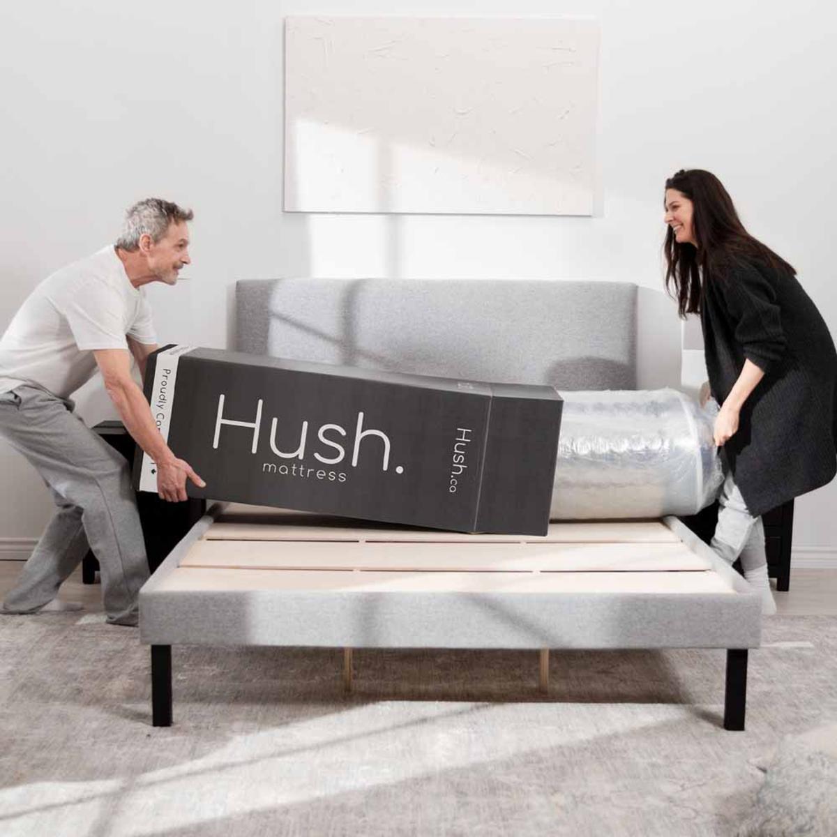  Hush Iced Hybrid 2-in-1 Cooling Mattress With Memory Foam And Springs - TwinXL/White