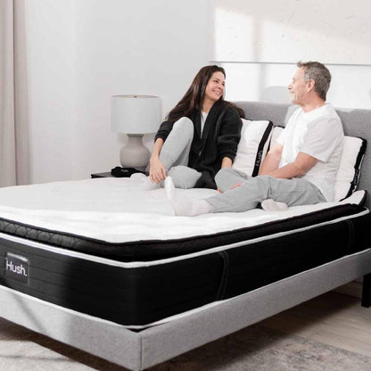  Hush Iced Hybrid 2-in-1 Cooling Mattress With Memory Foam And Springs - TwinXL/White