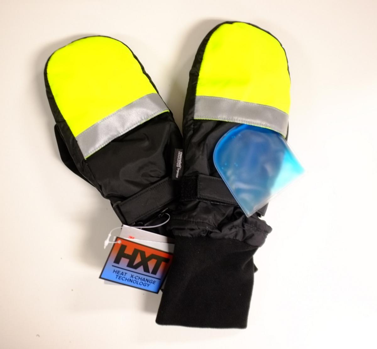  HXT Microwavable Heated Mittens - Hi Viz Yellow - Heat X-Change Technology