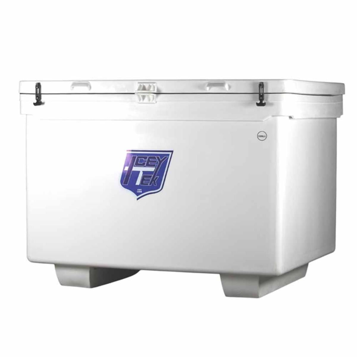  Icey-Tek 1100 Quart Rotomold Ice Chest/Cooler With Runners - White