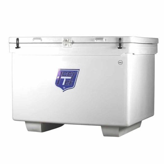  Icey-Tek 1100 Quart Rotomold Ice Chest/Cooler With Runners - White