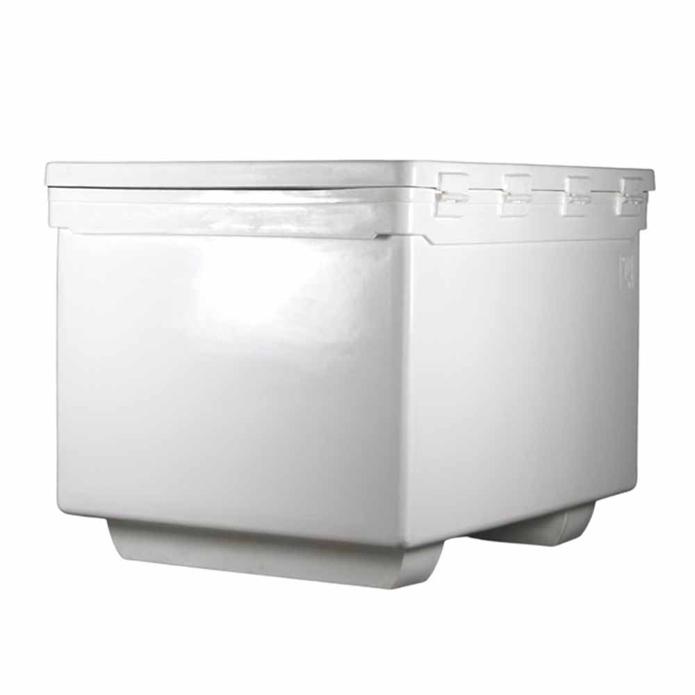  Icey-Tek 1100 Quart Rotomold Ice Chest/Cooler With Runners - White