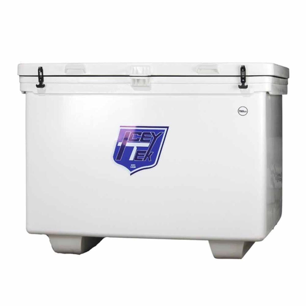  Icey-Tek 760 Quart Commercial, Rotomold Cooler/Box/Ice Chest With Runners - White