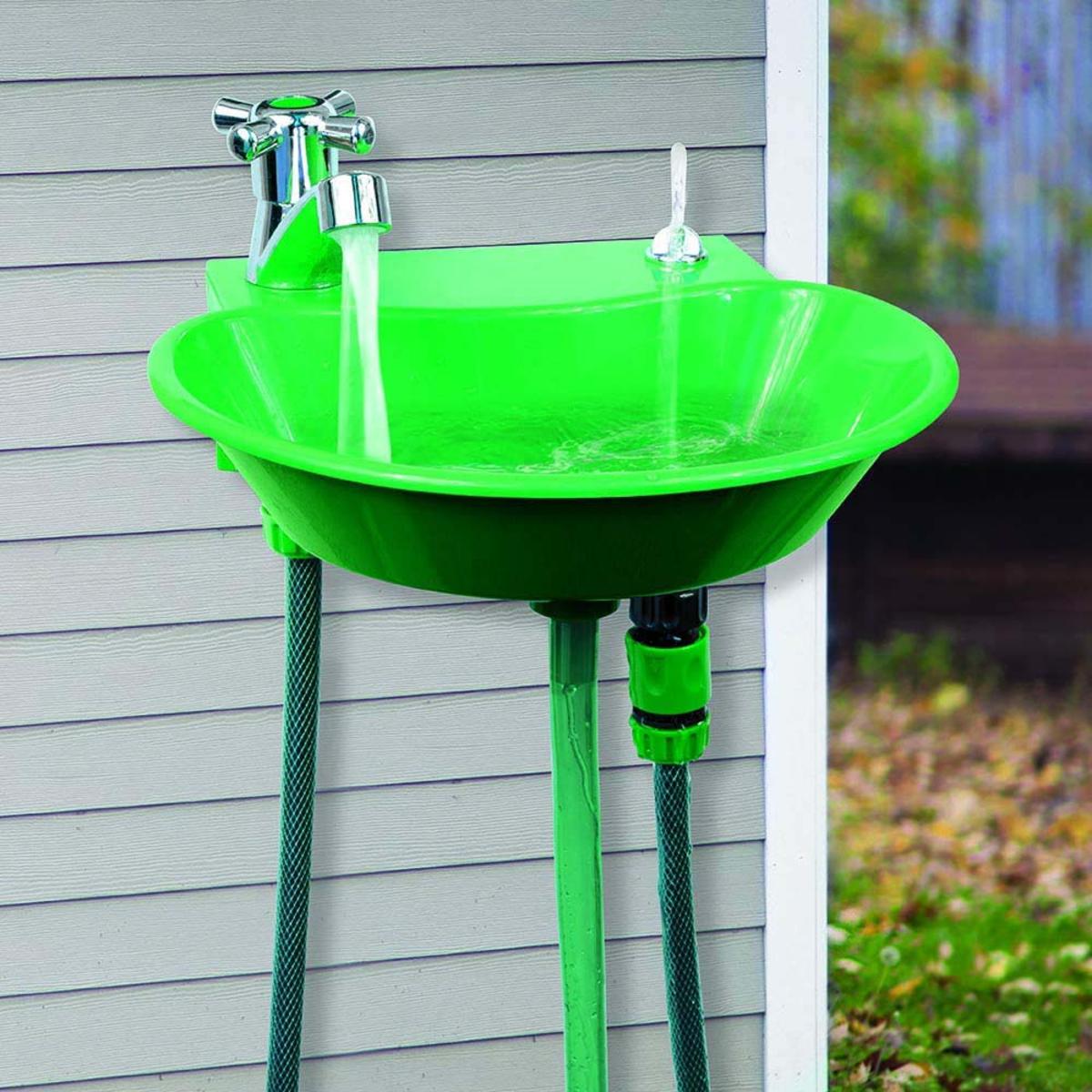  Jobar IdeaWorks 2-in-1 Outdoor Water Fountain And Faucet