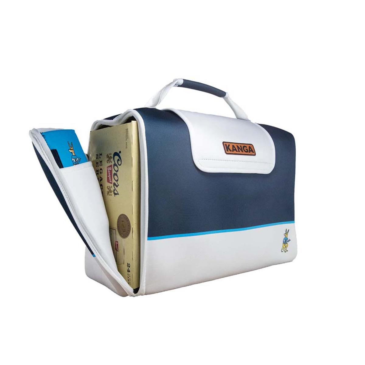  Kanga Coolers Malibu Kase Mate Standard 24 Pack Cooler - White/Navy