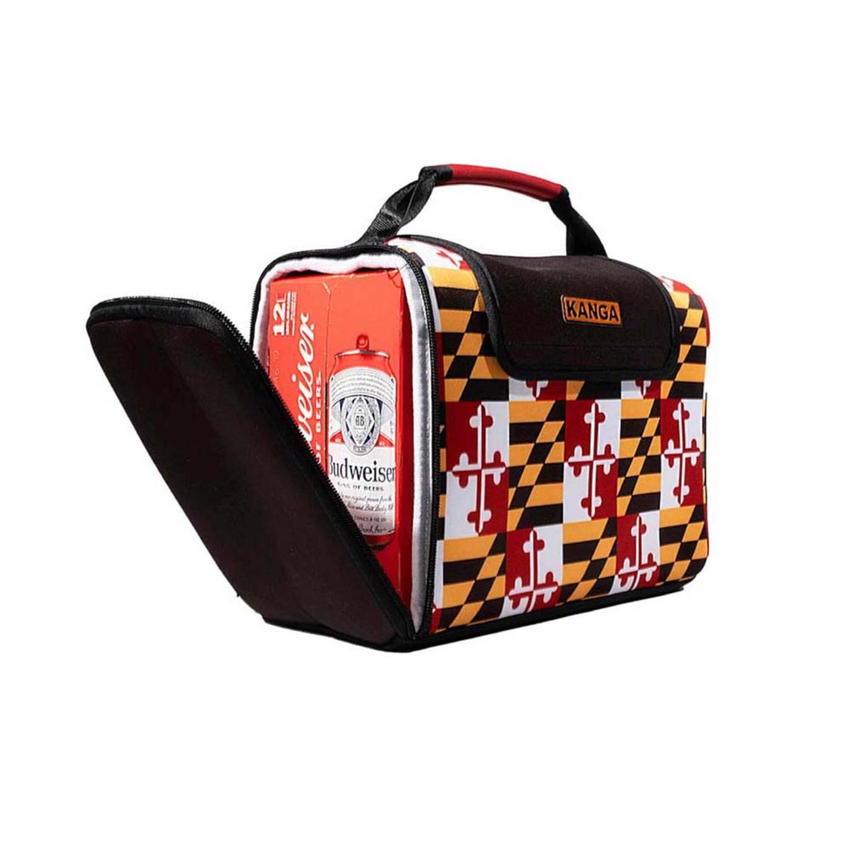  Kanga Coolers Maryland Flag Kase Mate Standard 12 Pack Cooler - Maryland