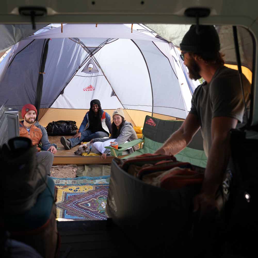  Kelty Caboose 4 Person Tailgate Tent - Smoke/Beluga/Dull Gold