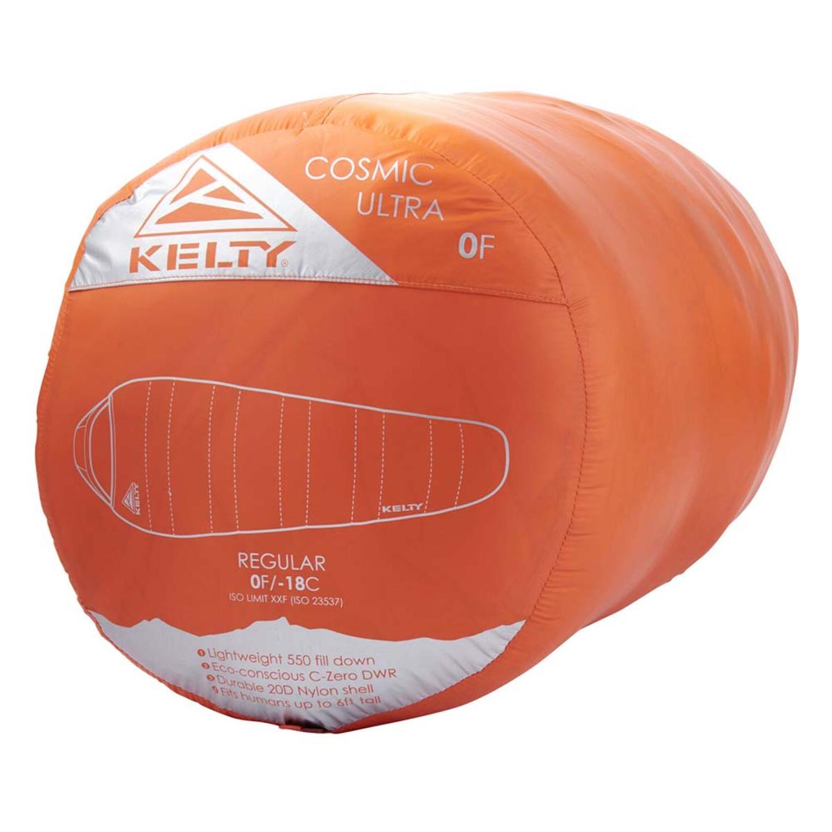  Kelty Cosmic Ultra 0 Deg 800 DriDown Sleeping Bag, Long Size, Right-Hand
