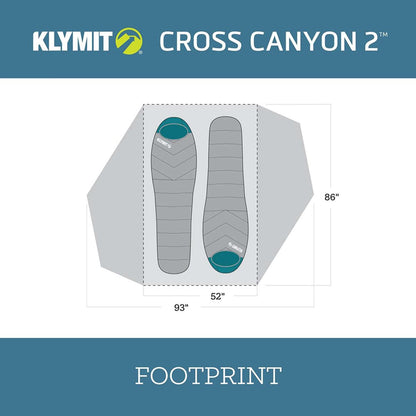  Klymit Cross Canyon 2 Person Tent - Red/Grey