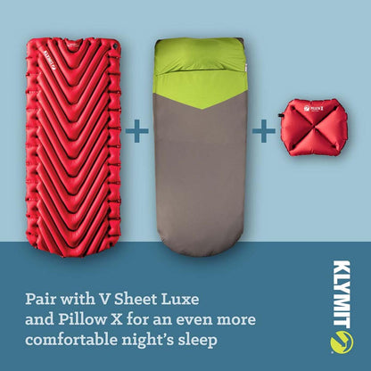  Klymit Insulated Static V Luxe Sleeping Pad - Red