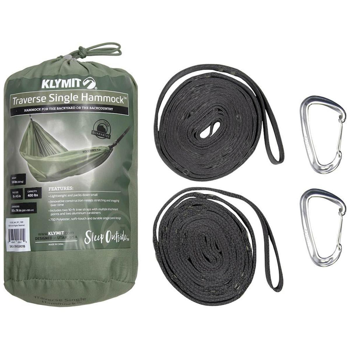  Klymit Traverse Single Hammock - Green