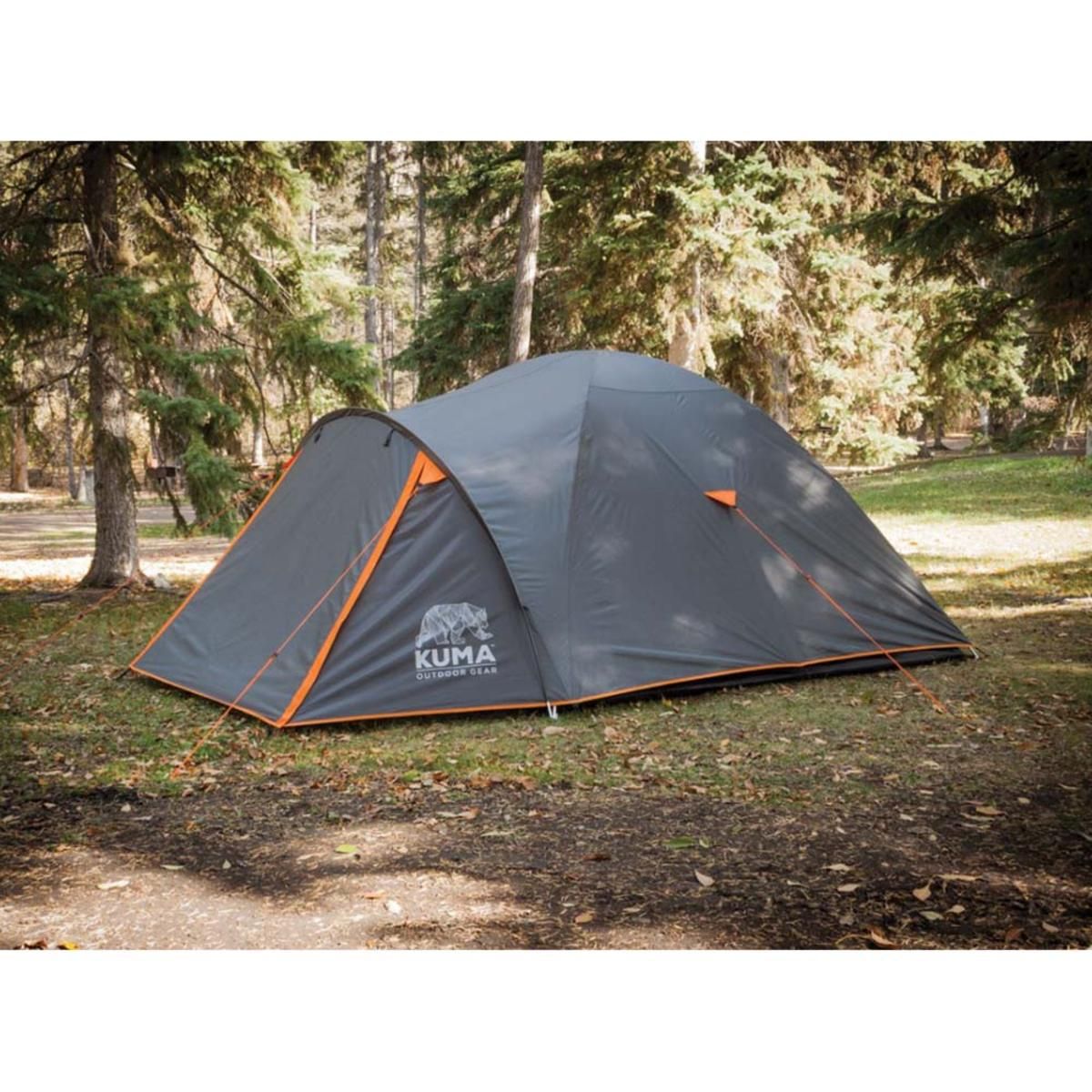  KUMA Outdoor Gear Tekarra 4 Tent - Graphite/Orange