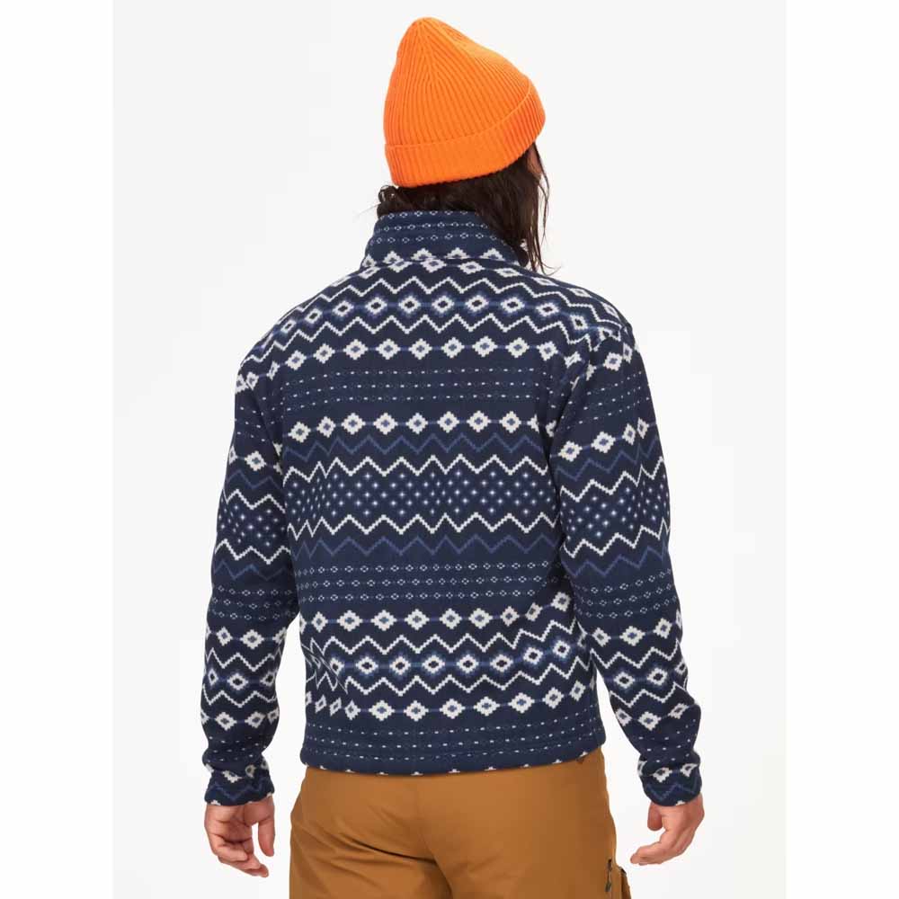  Marmot Mens Heavyweight Drop Line Printed 1/2 Zip Fleece