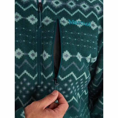  Marmot Mens Heavyweight Drop Line Printed 1/2 Zip Fleece