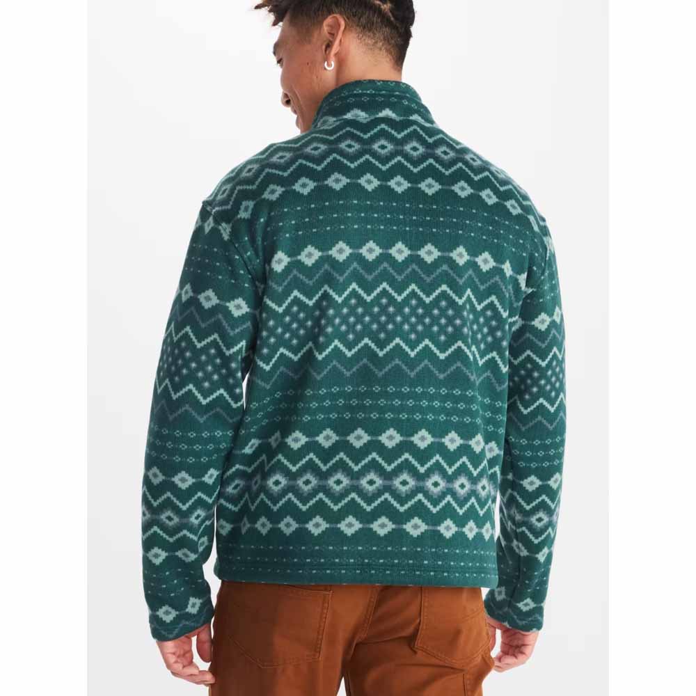  Marmot Mens Heavyweight Drop Line Printed 1/2 Zip Fleece