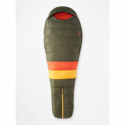  Marmot Mens Never Winter 30ï¿½ Sleeping Bag - Long/Nori/Red Sun